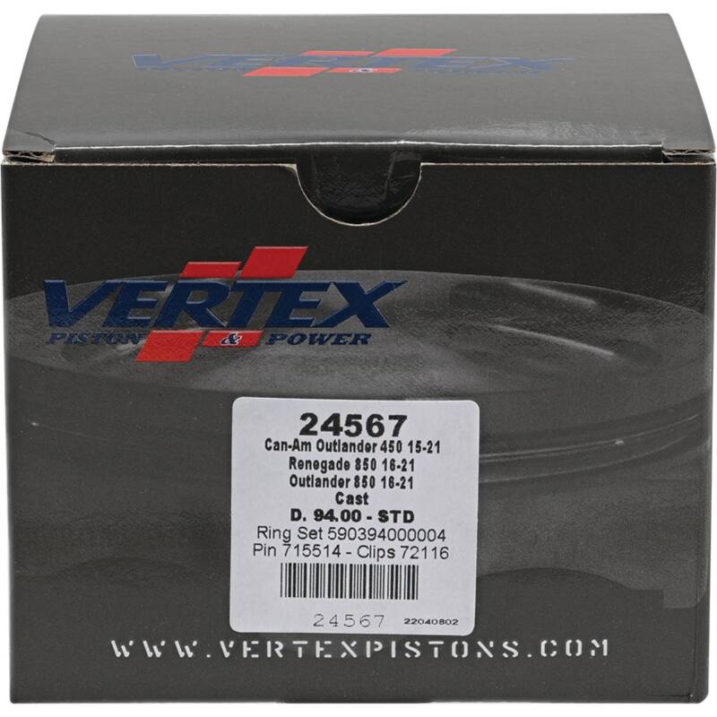 Can-Am Outlander Piston Kit - Vertex Pistons - Cast Replica - `17-`21